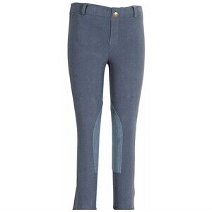 TuffRider Starter Lowrise Pull On Jodpurs Breeches 479 Child Denim Blue Size 6